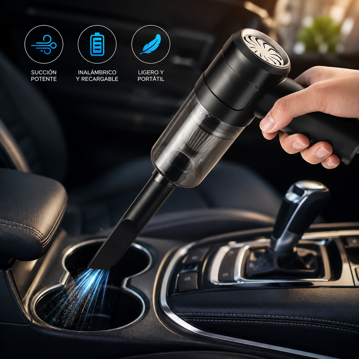 Aspiradora Inalámbrica para Auto y Hogar | 4500PA de Potencia