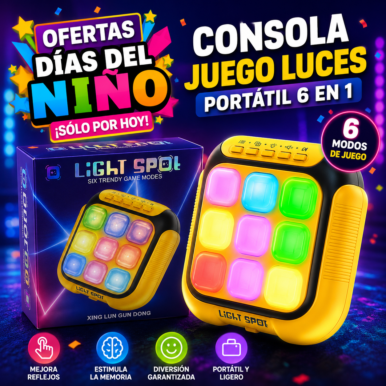 Consola Portátil 6 en 1: Diversión Sin Límites Donde Quieras