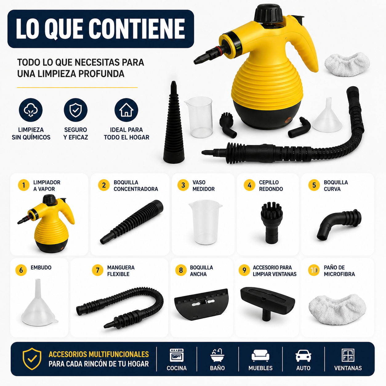 Vapor Pro Max™ | Limpieza Profunda y Desinfección Total