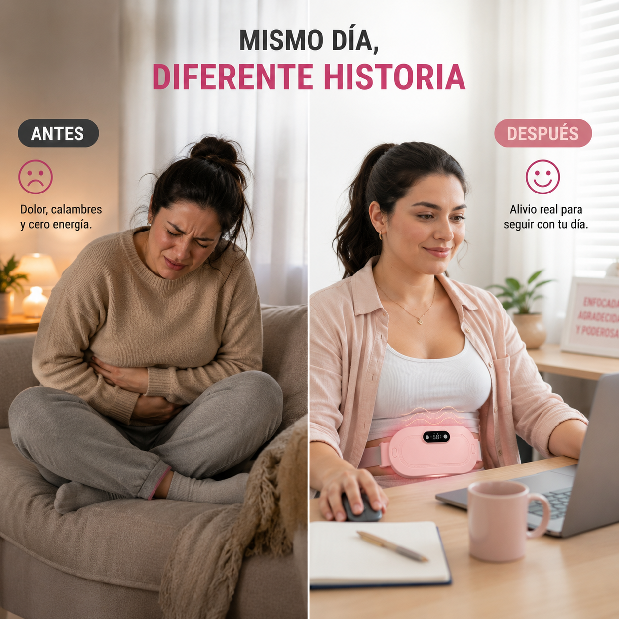 Cinturón Térmico: Alivio inmediato para Cólicos y Endometriosis