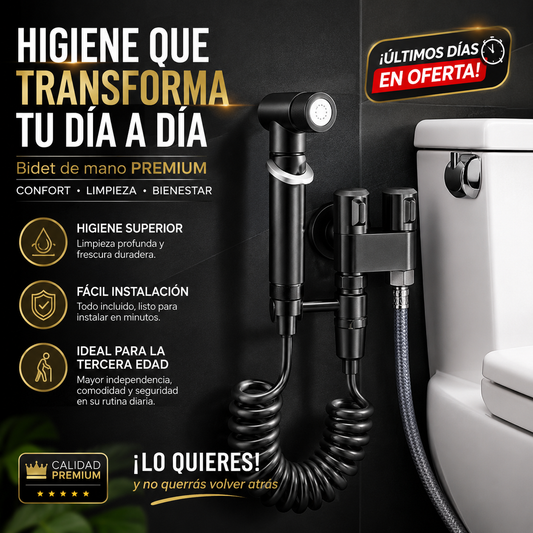 Ducha Bidet para WC Premium: Limpieza y comodidad