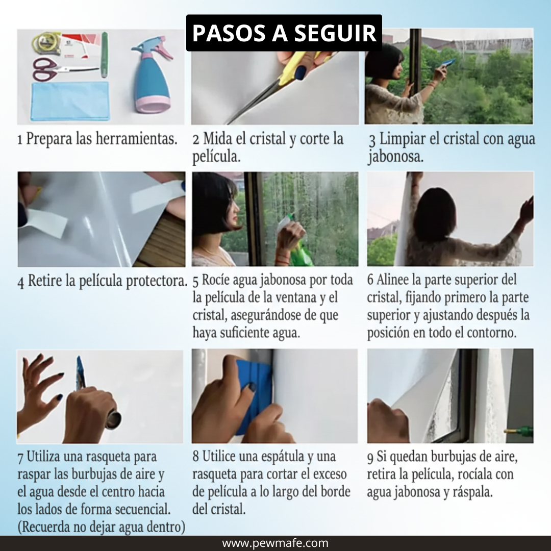 Vinil Anti-Calor Efecto Espejo (60cm x 5m) - Privacidad y Refrescancia